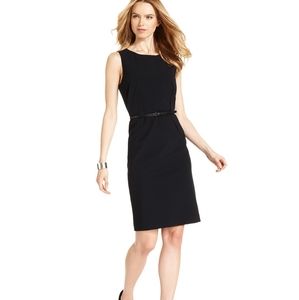 Calvin Klein Belted Navy Sheath Dress 8